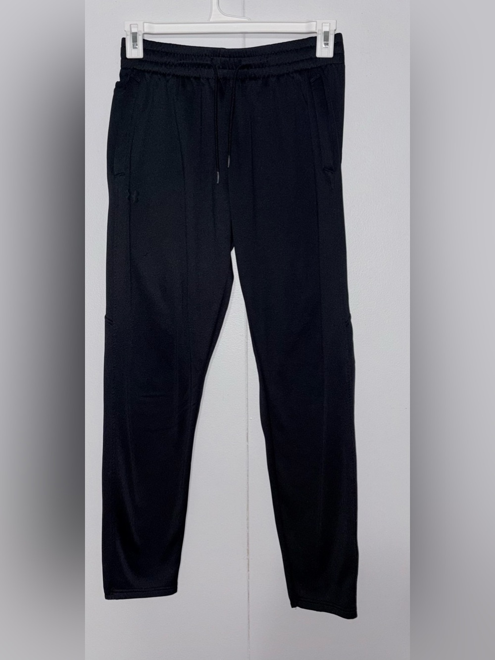 Under Armour Mens Large Black Loose Fit Athletic Track Pants Drawstring